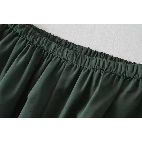 Womens Baggy Y2K Parachute Brown Pants High Waisted Lightweight Streetwear - Picture 4 of 6